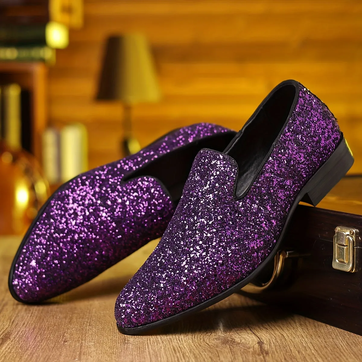 Men's Purple Party Dress Shoes | Loafers For Night Club