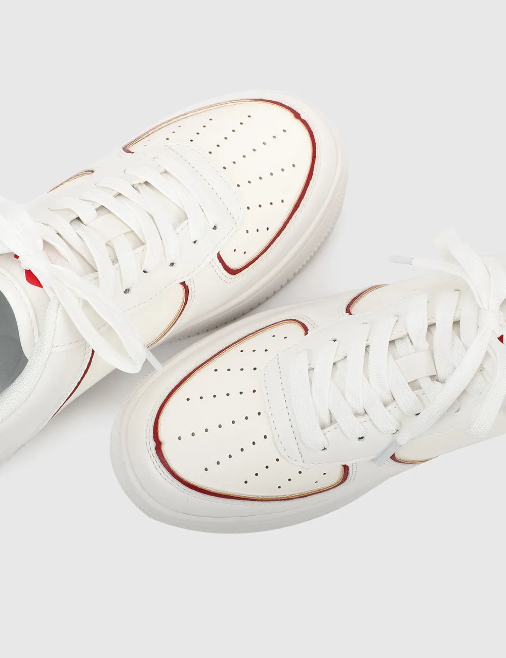 Milliot Club ALL-IN Rounded Toe Sneakers Men (White)