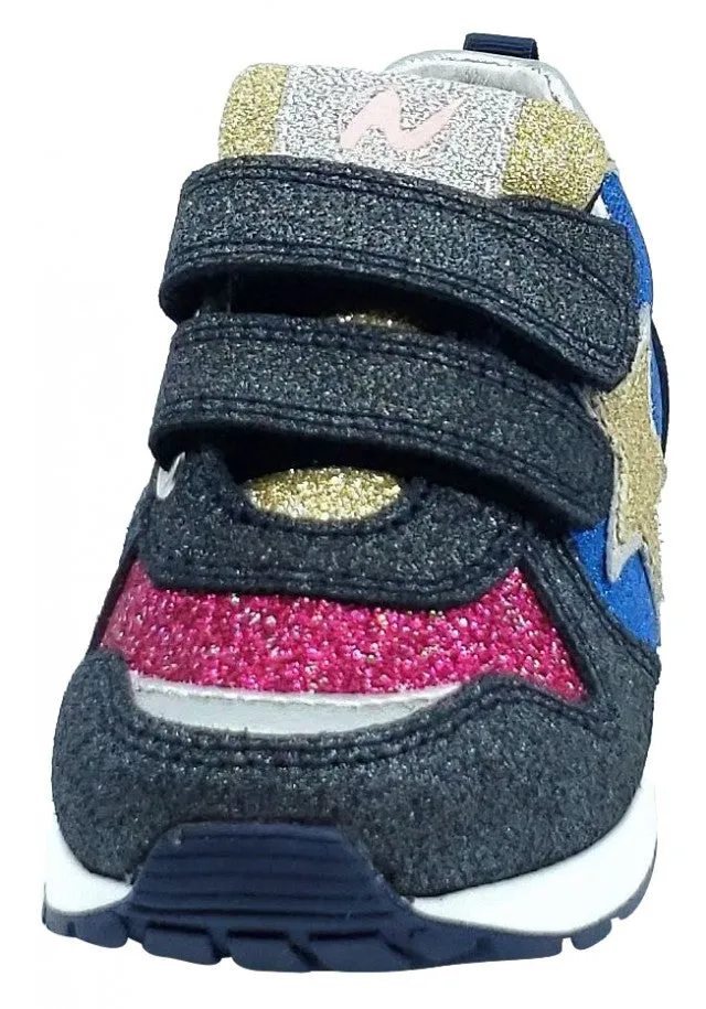 Naturino Boy's and Girl's 1C69 Pat Vl Sneakers, Vel.Glitter/Glitter Navy/Multi