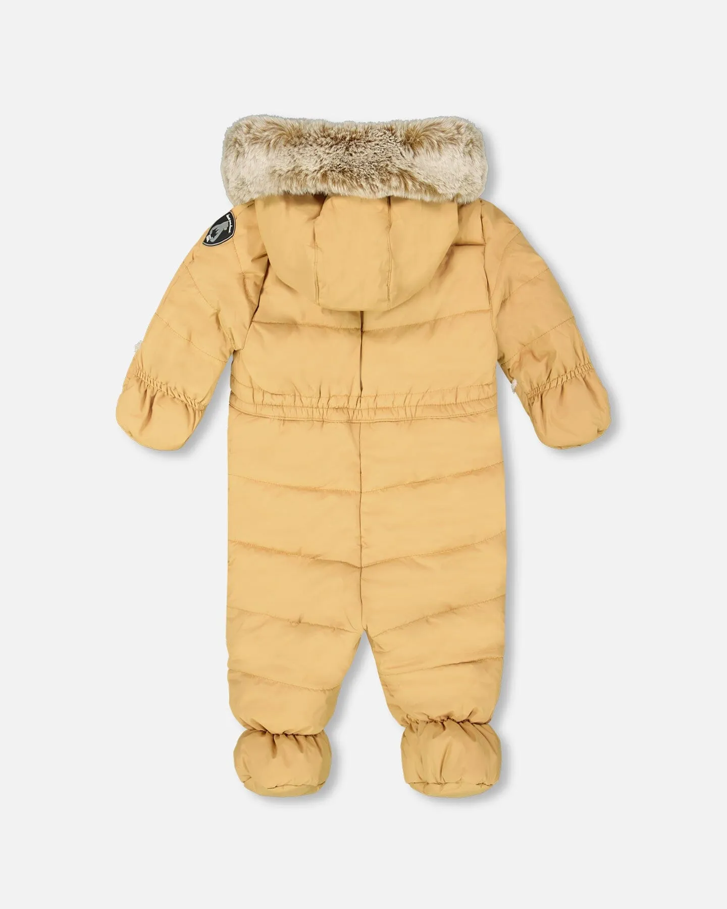 One Piece Baby Bear Face Snowsuit Doe Designed For Car Seat
