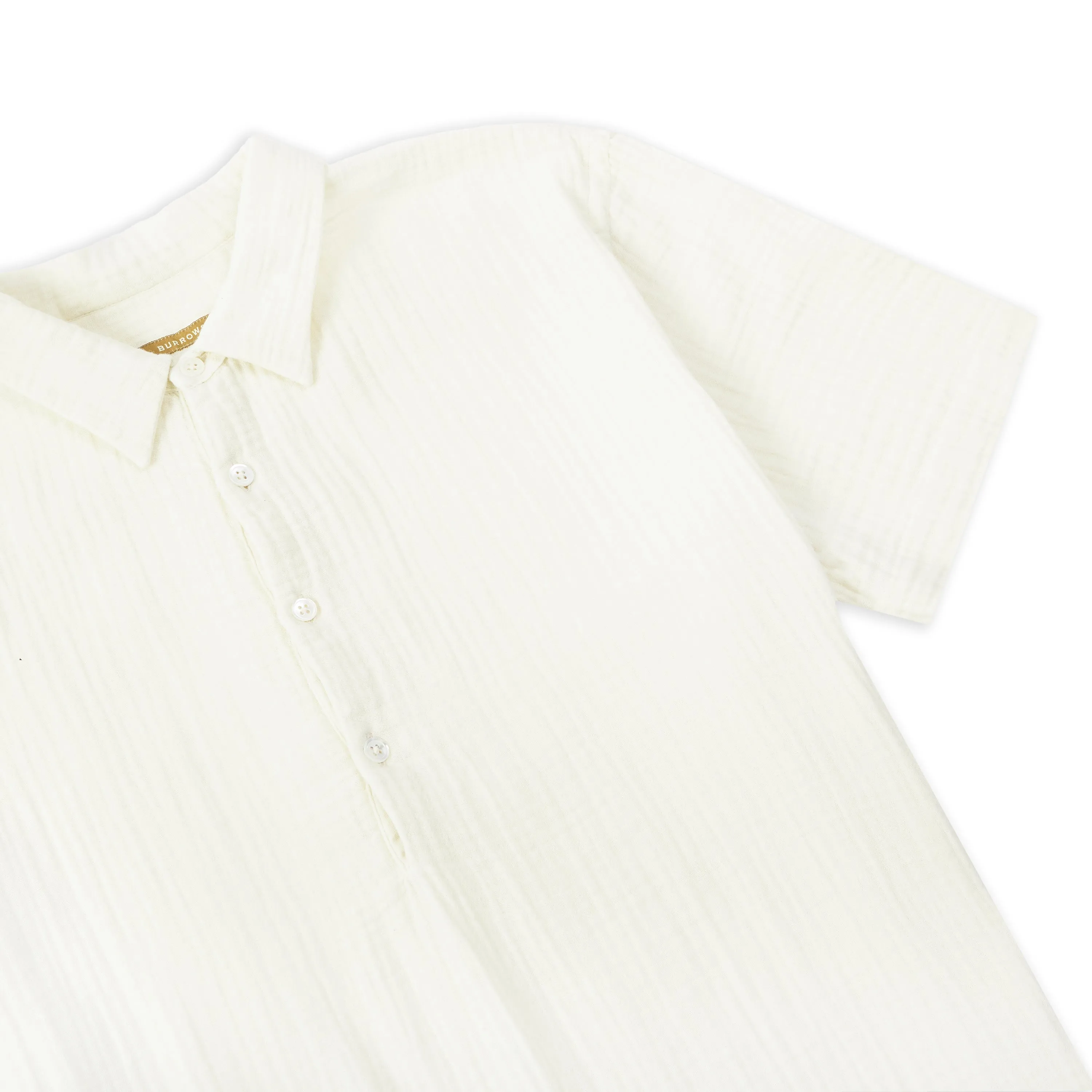 Pop Over Short Sleeve Morton Shirt - Cream