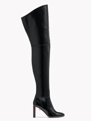 Rosalia Caviar High-Heel over-the-knee Black Boots