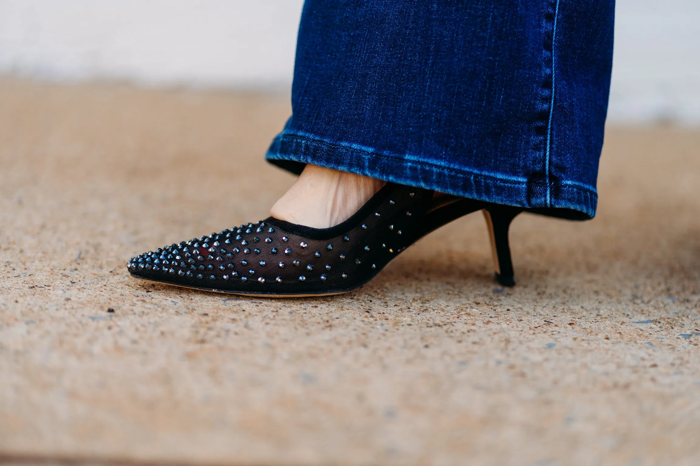 Sam Edelman: Bianka Sling Black Mesh Heels