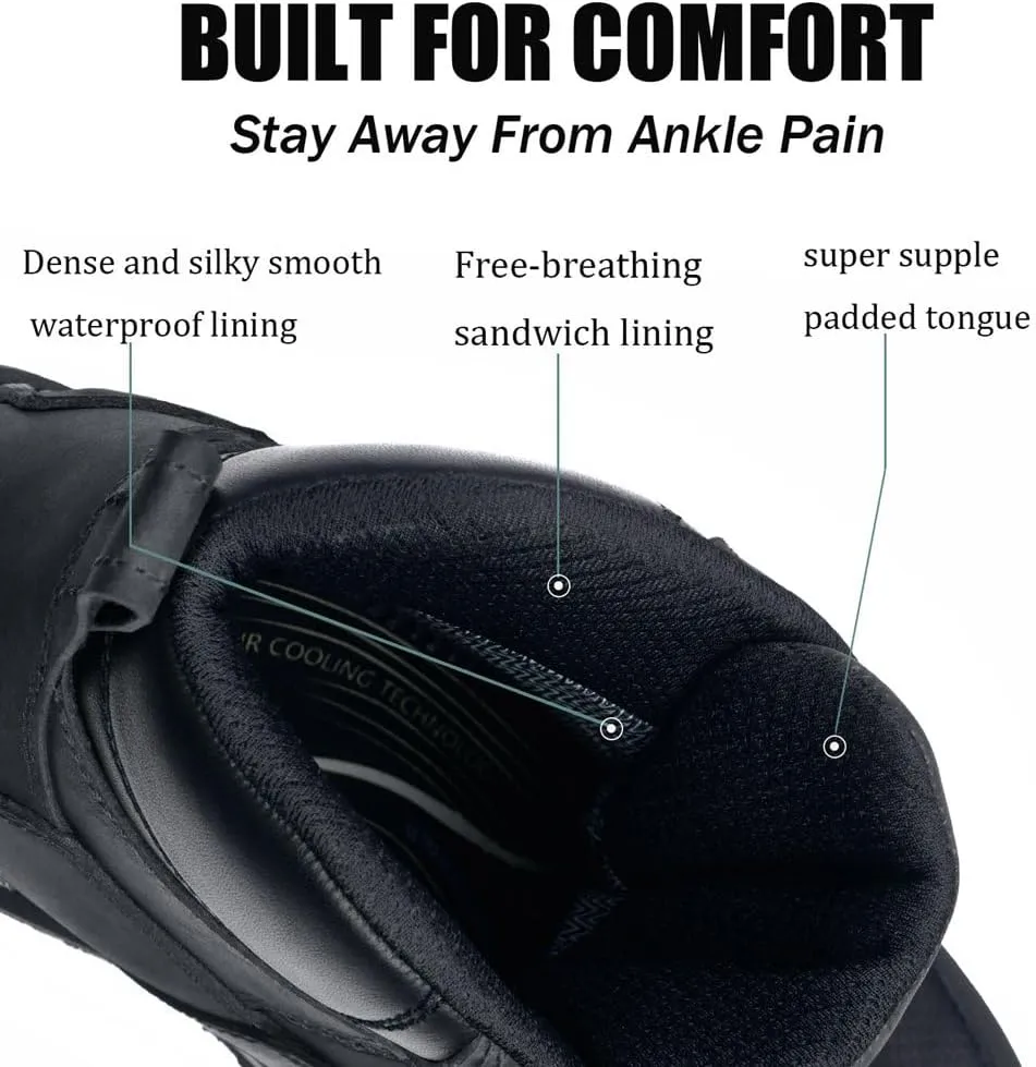 SUREWAY Soft Toe Heavy Duty Waterproof Work Boot, Mens 6" Goodyear Welt Oil/Slip Resistant Dual-Density Comfortable Outsole Leather Construction Industrial Safety Lace Up Work Boots - Brown