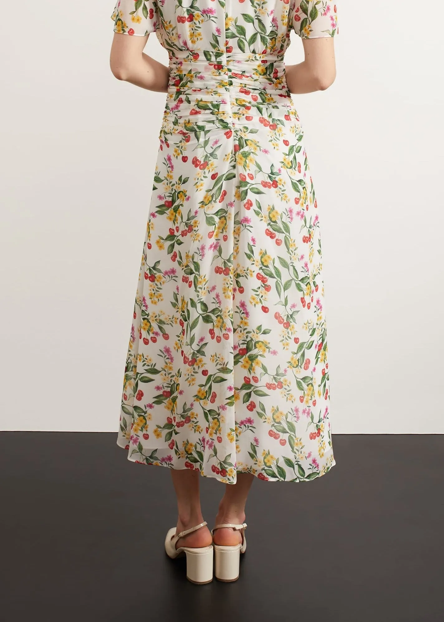 Tegan Silk Dress 0124/5329/3793l00 Ivory-Multi