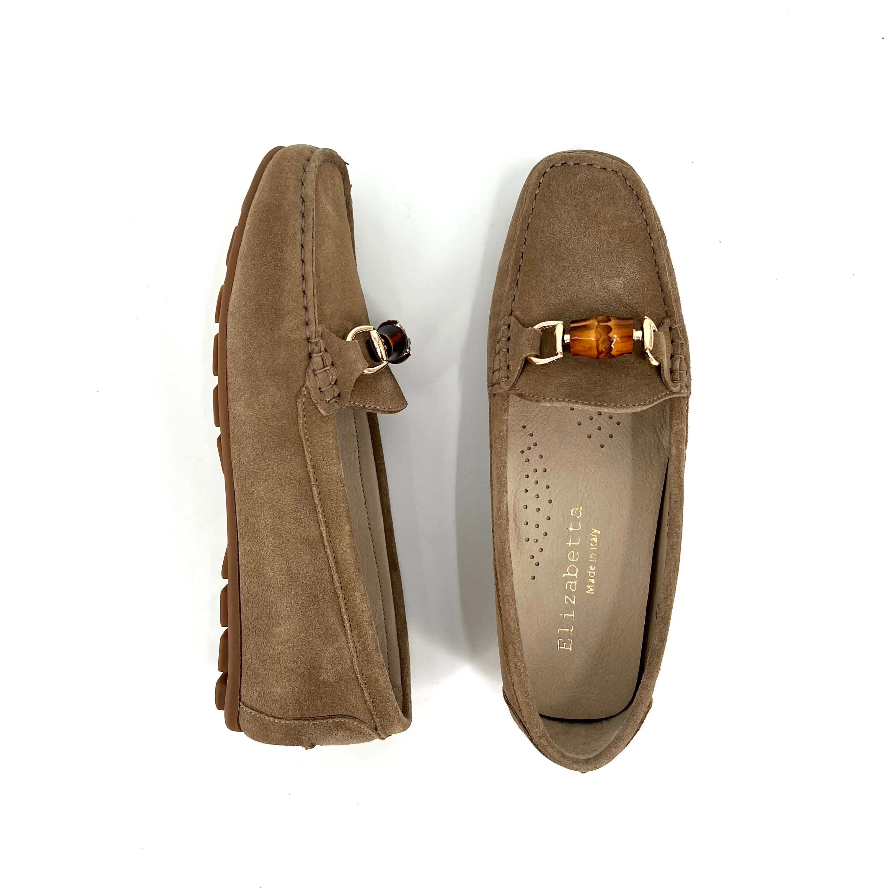 The Moccasin with Bamboo Bit in Sabbia