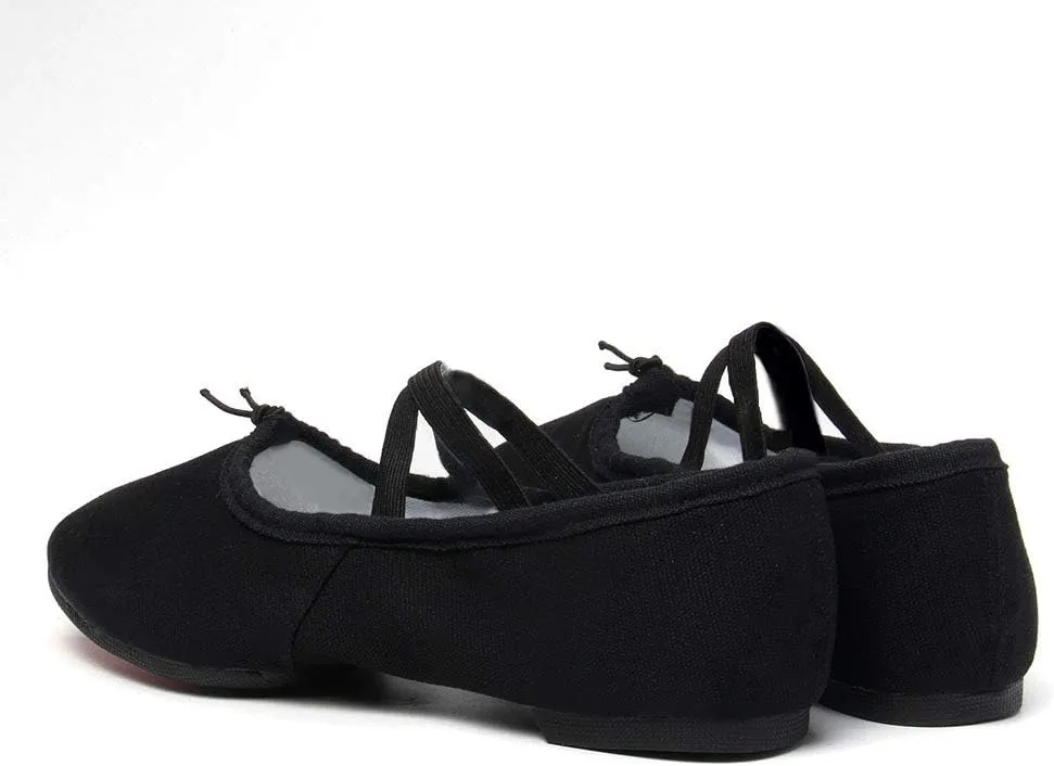 TINRYMX Women Latin Dance Shoes Ballroom Canvas Dance Shoes with Rubber Sole