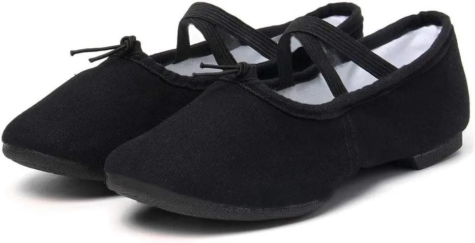 TINRYMX Women Latin Dance Shoes Ballroom Canvas Dance Shoes with Rubber Sole