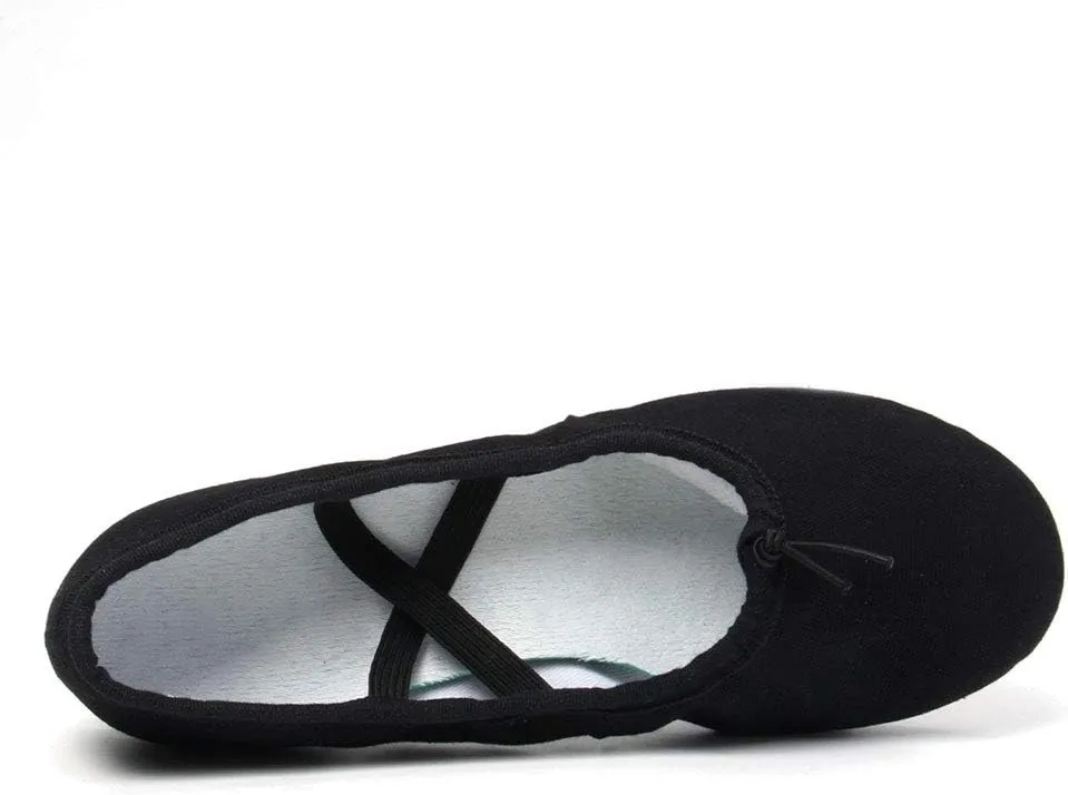 TINRYMX Women Latin Dance Shoes Ballroom Canvas Dance Shoes with Rubber Sole