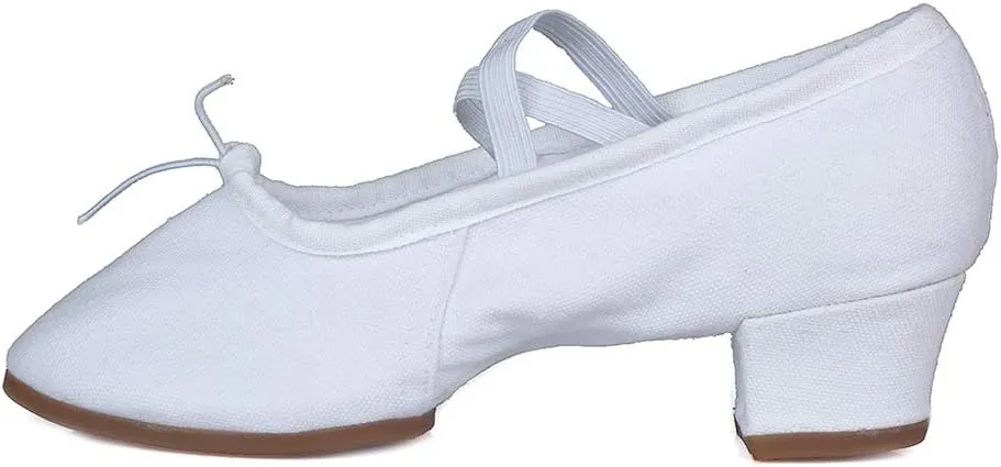 TINRYMX Women Latin Dance Shoes Ballroom Canvas Dance Shoes with Rubber Sole