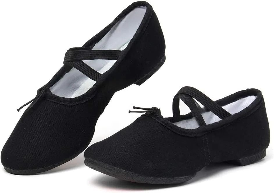 TINRYMX Women Latin Dance Shoes Ballroom Canvas Dance Shoes with Rubber Sole