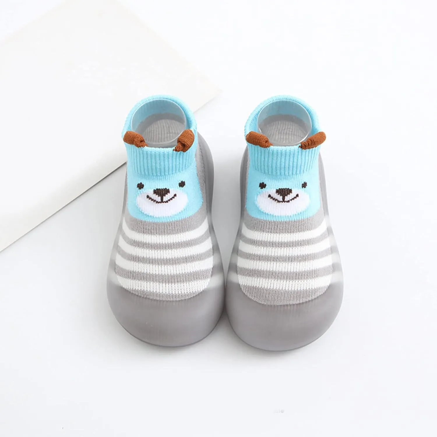 Toddler Girl Size 7 Shoes Children Todller Shoes Baby Boys and Girls Non Slip Flat Socks Shoes Lightweight Comfortable Cute Cartoon Duck Bear Pattern Girls Hiking Shoes