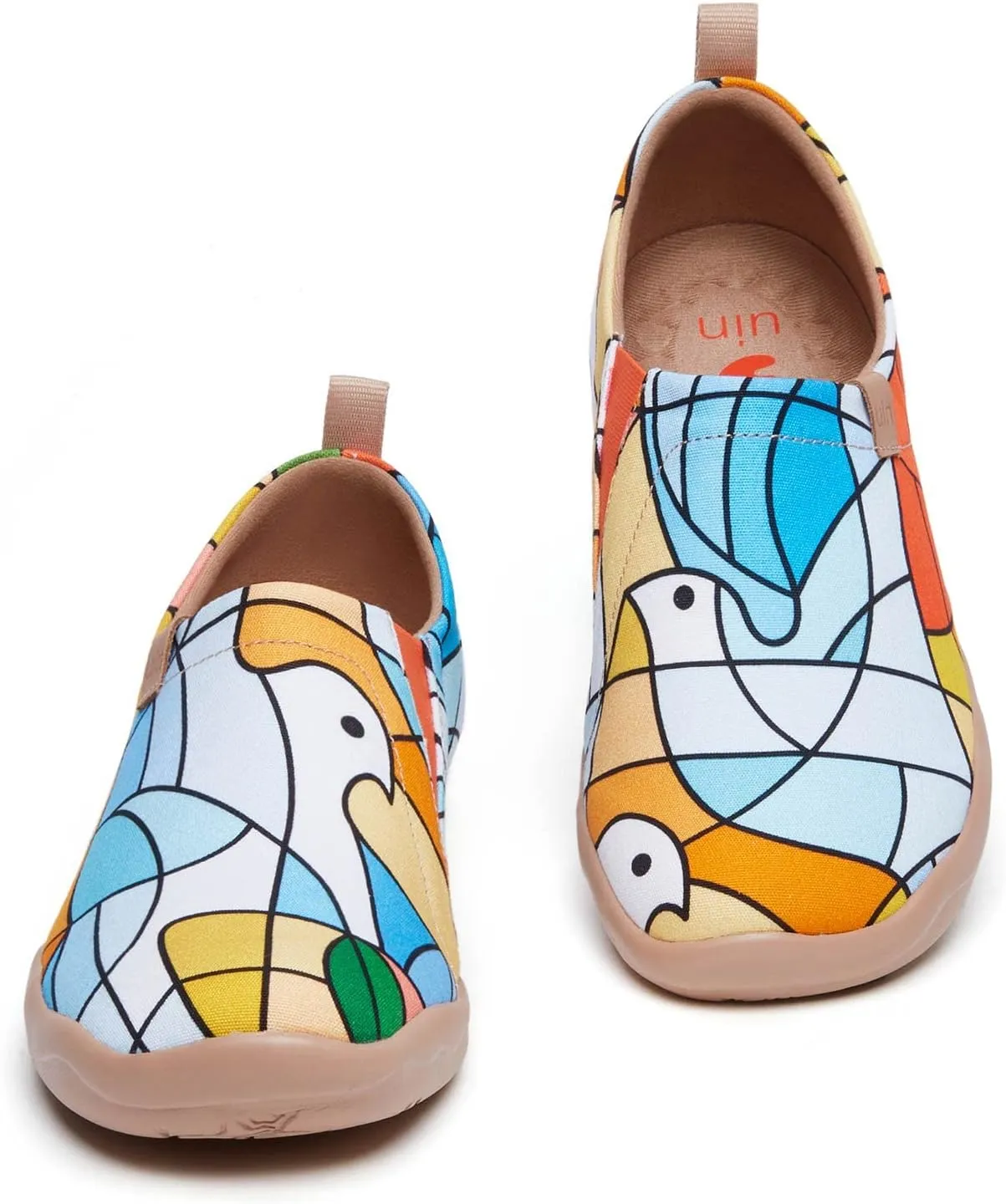 UIN Women's Art Painted Travel Shoes Slip On Casual Knit Loafers Lightweight Comfort Fashion Sneaker Constellation Toledo 