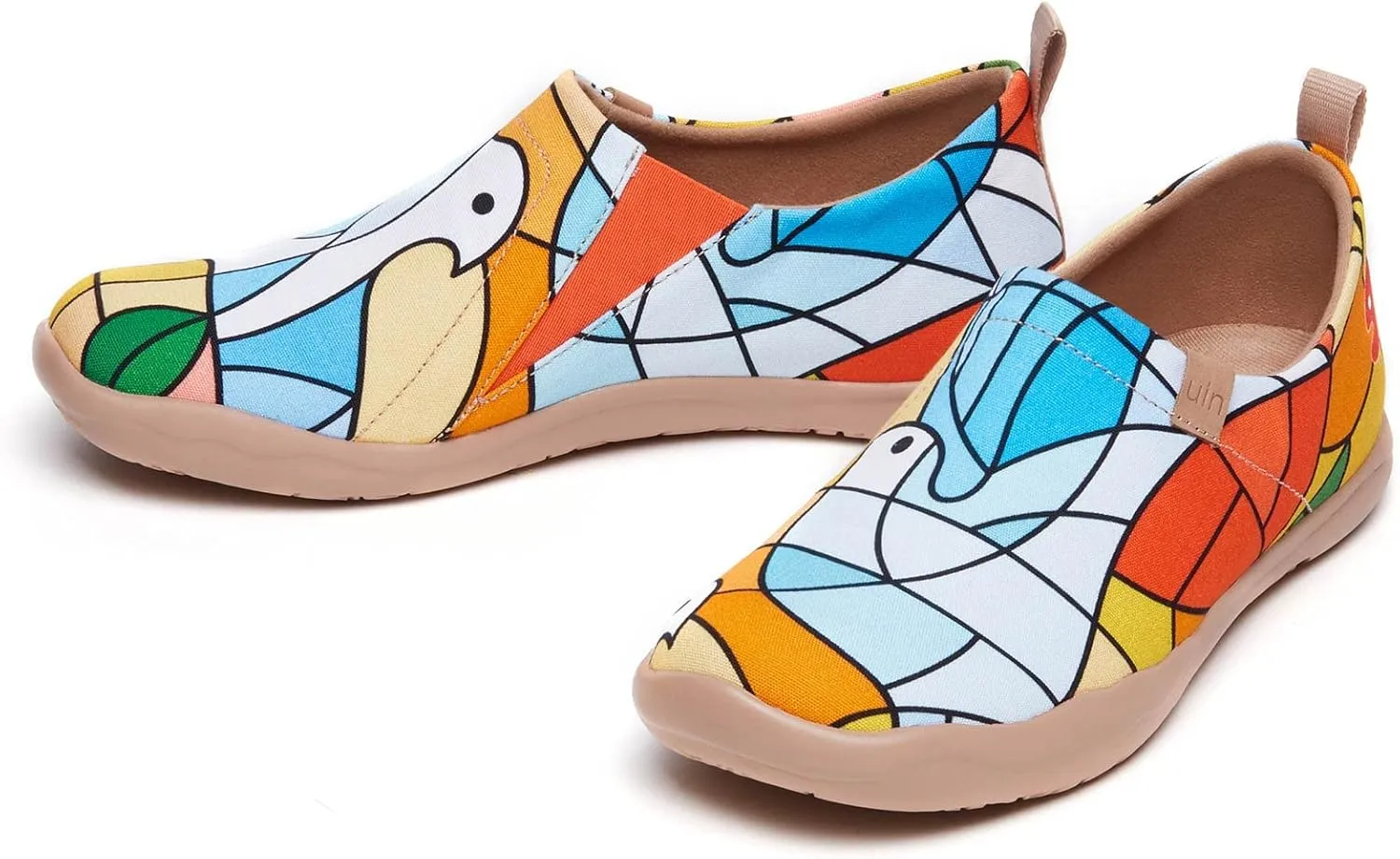 UIN Women's Art Painted Travel Shoes Slip On Casual Knit Loafers Lightweight Comfort Fashion Sneaker Constellation Toledo 