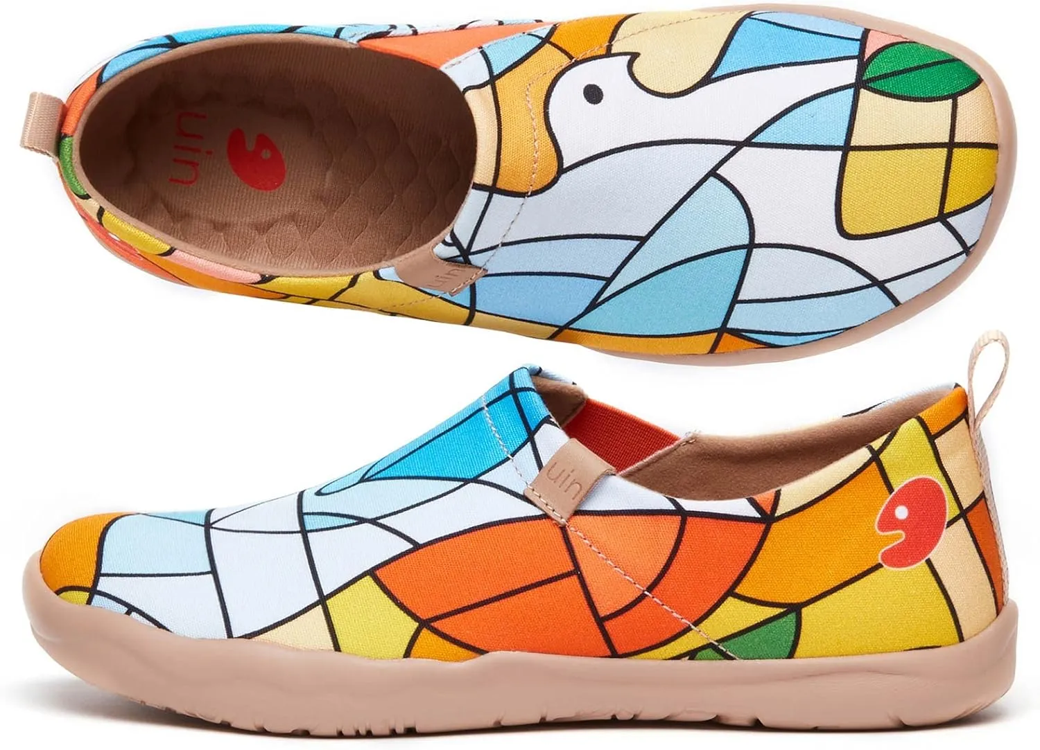 UIN Women's Art Painted Travel Shoes Slip On Casual Knit Loafers Lightweight Comfort Fashion Sneaker Constellation Toledo 