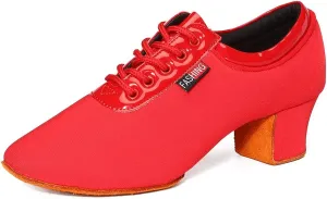 Women Latin Ballroom Dance Shoes Lace up Modern Performence Latin Salsa Practice Dance Shoes,Model 601