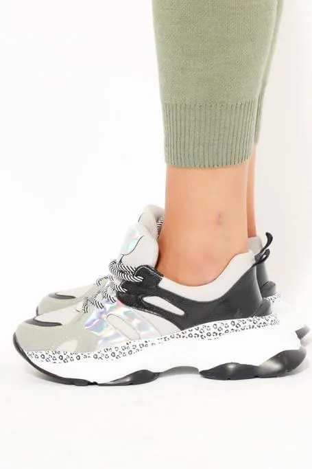 WOMEN SNEAKERS WITH LEOPARD LINING