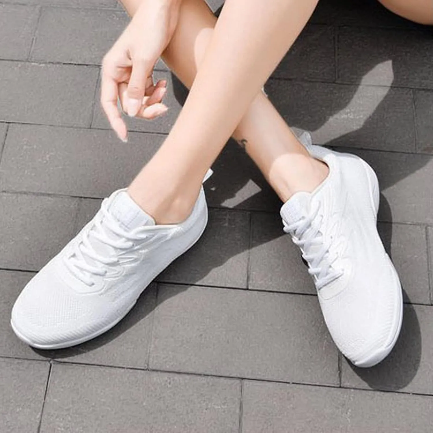 Women's Competitive Cheerleading Shoes Training Shoes Breathable Mesh Comfortable Soft Soles Arch Support Foam Shoes
