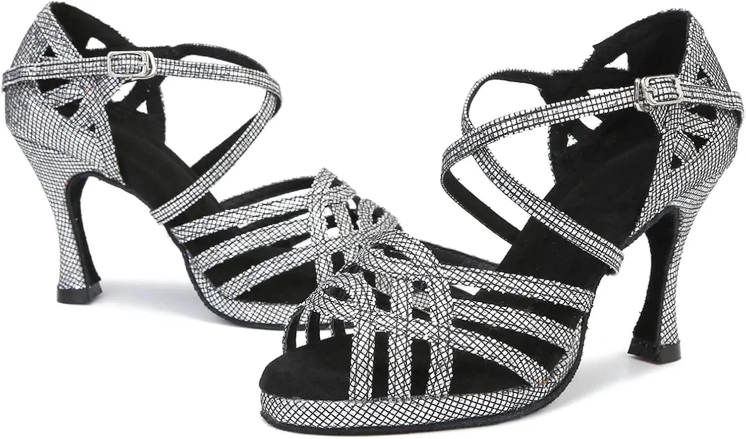 Women's Latin Dance Shoes - Ballroom Tango Salsa Platform Sandals, 5CM/2Inch Heel Height