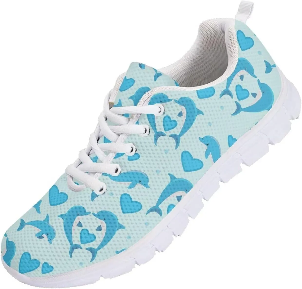 Womens Running Shoes Lace Up Breathable Mesh Tennis Shoes Lightweight Non Slip Soft Athletic Sneakers SizeUS 5-12