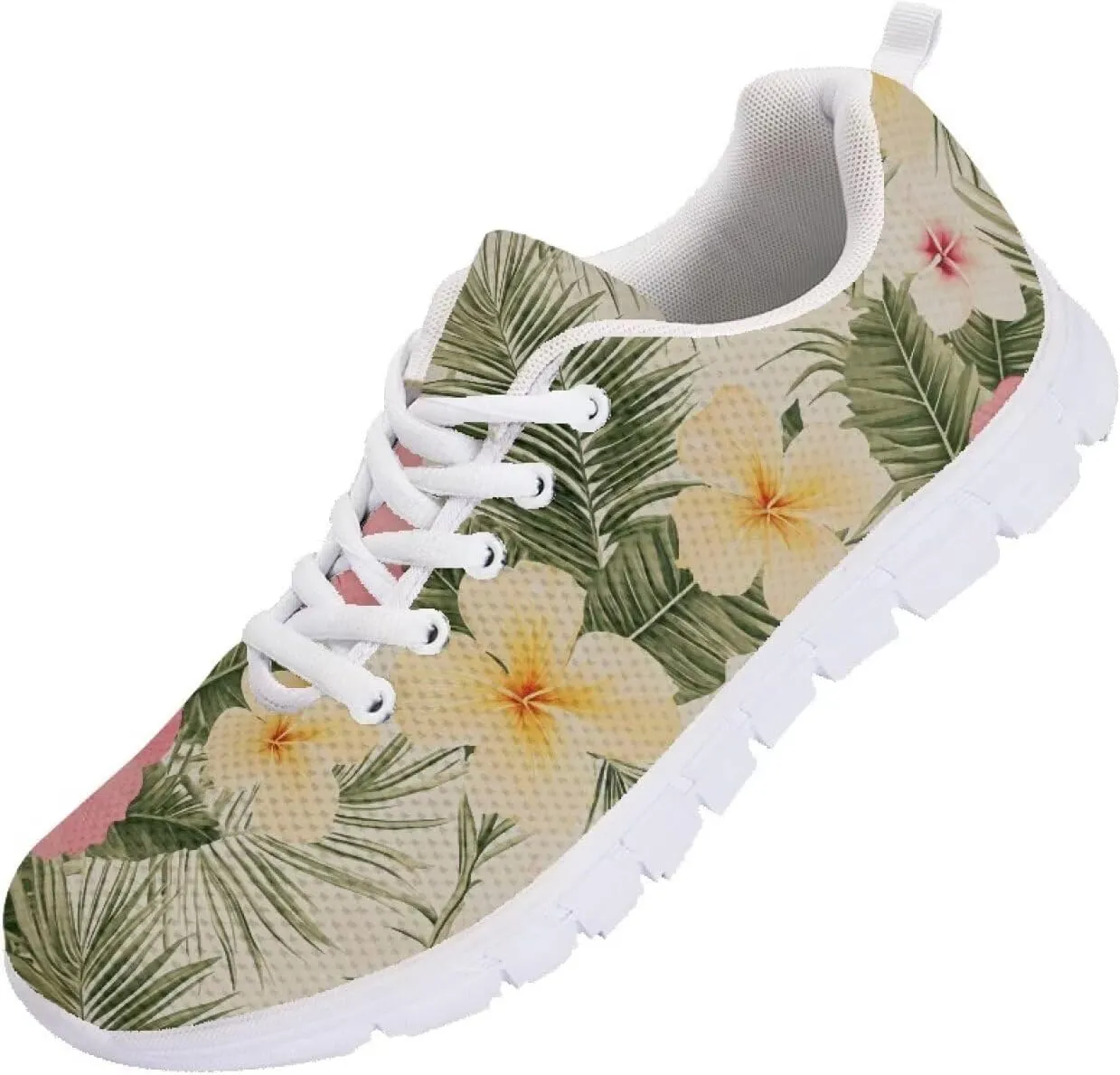 Womens Running Shoes Lace Up Breathable Mesh Tennis Shoes Lightweight Non Slip Soft Athletic Sneakers SizeUS 5-12