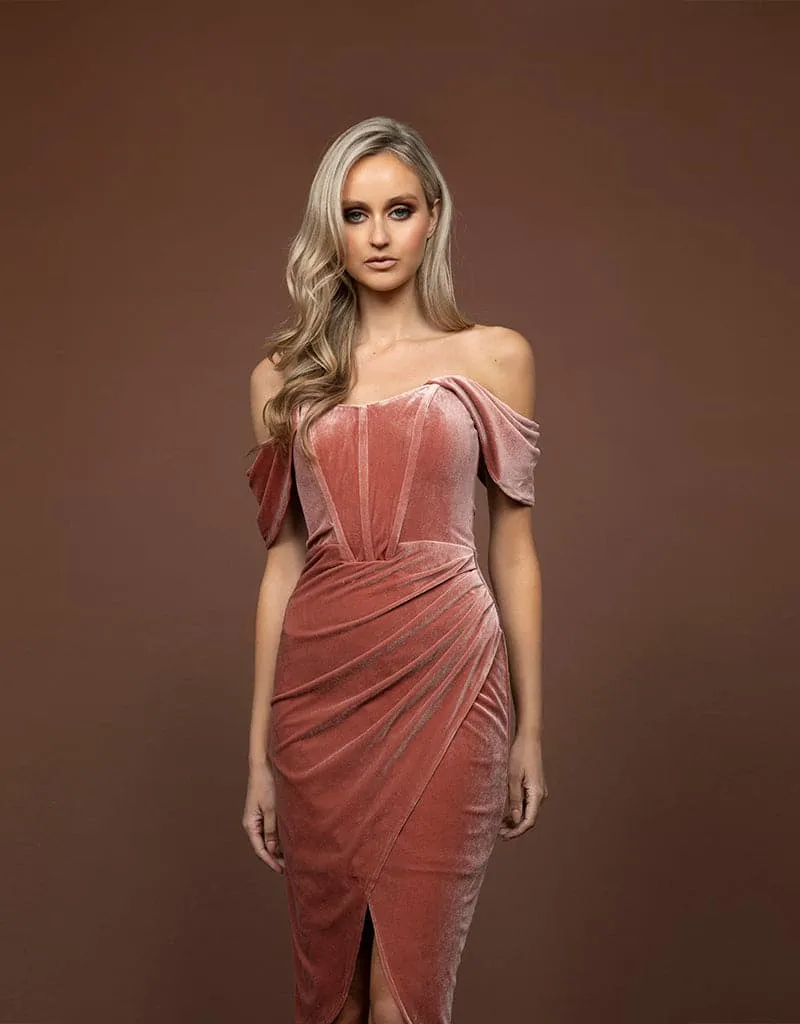ZOE CORSET MIDI DRESS BL54D08S